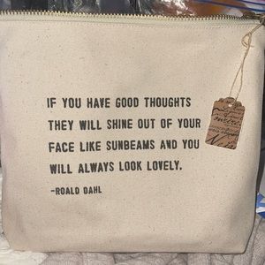 NWT CANVAS QUOTE BAG